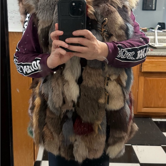 Neiman Marcus custom-made fox fur vest XL large like new very heavy fox fur - Picture 11 of 12